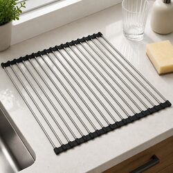 Efficient Rollable Dish Drying Rack with High Capacity