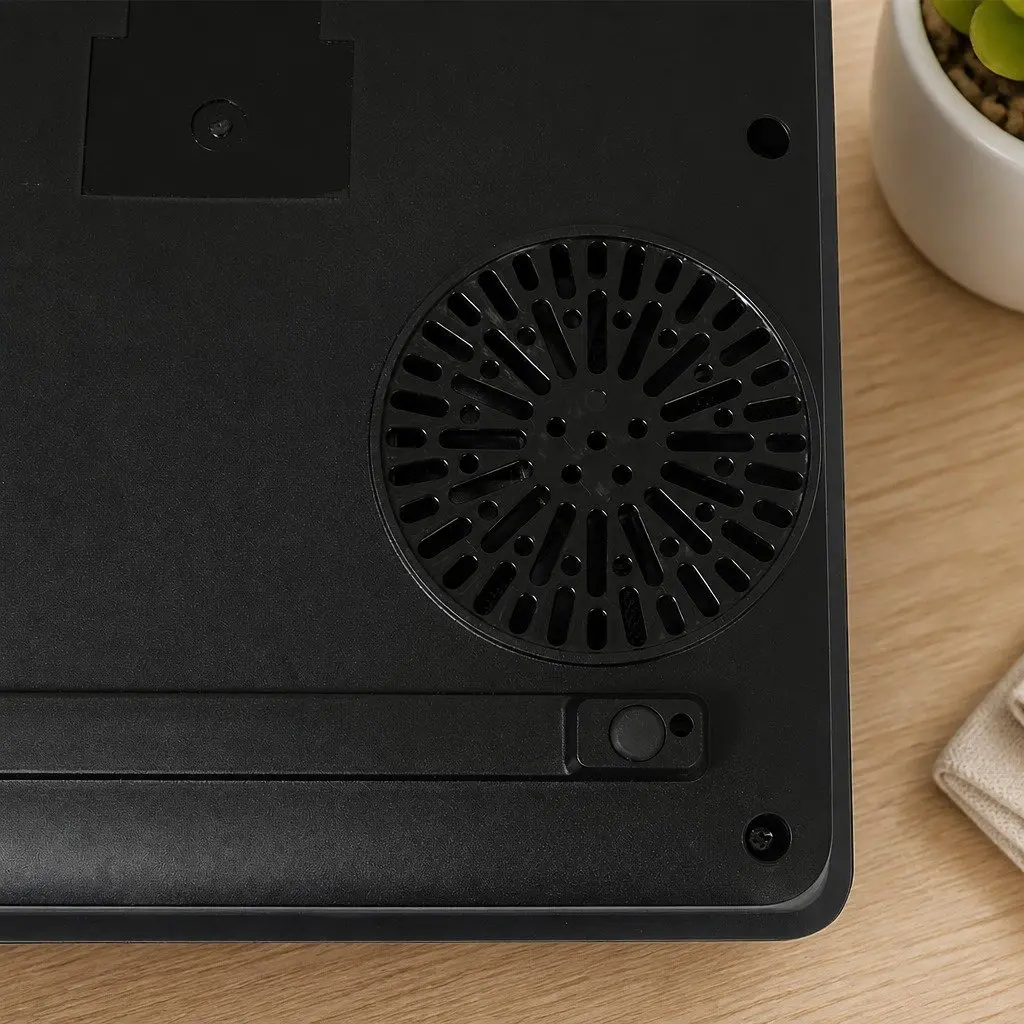 Induction Cooktop Black Single Burner Portable Electric Cooking with Variable Power Settings and Timer Function