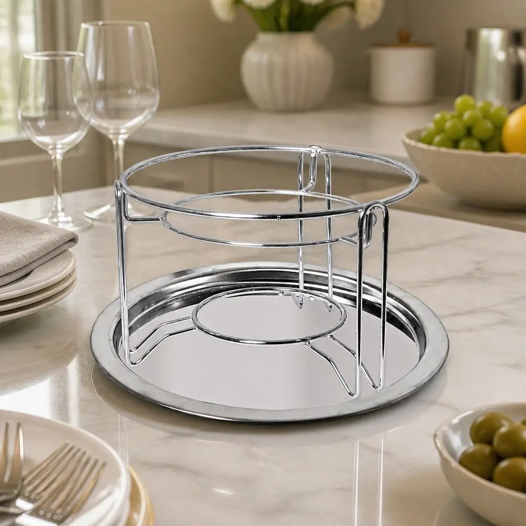 Fondue Set Silver 12 Piece Stainless Steel Pot Burner Forks Adjustable Flame