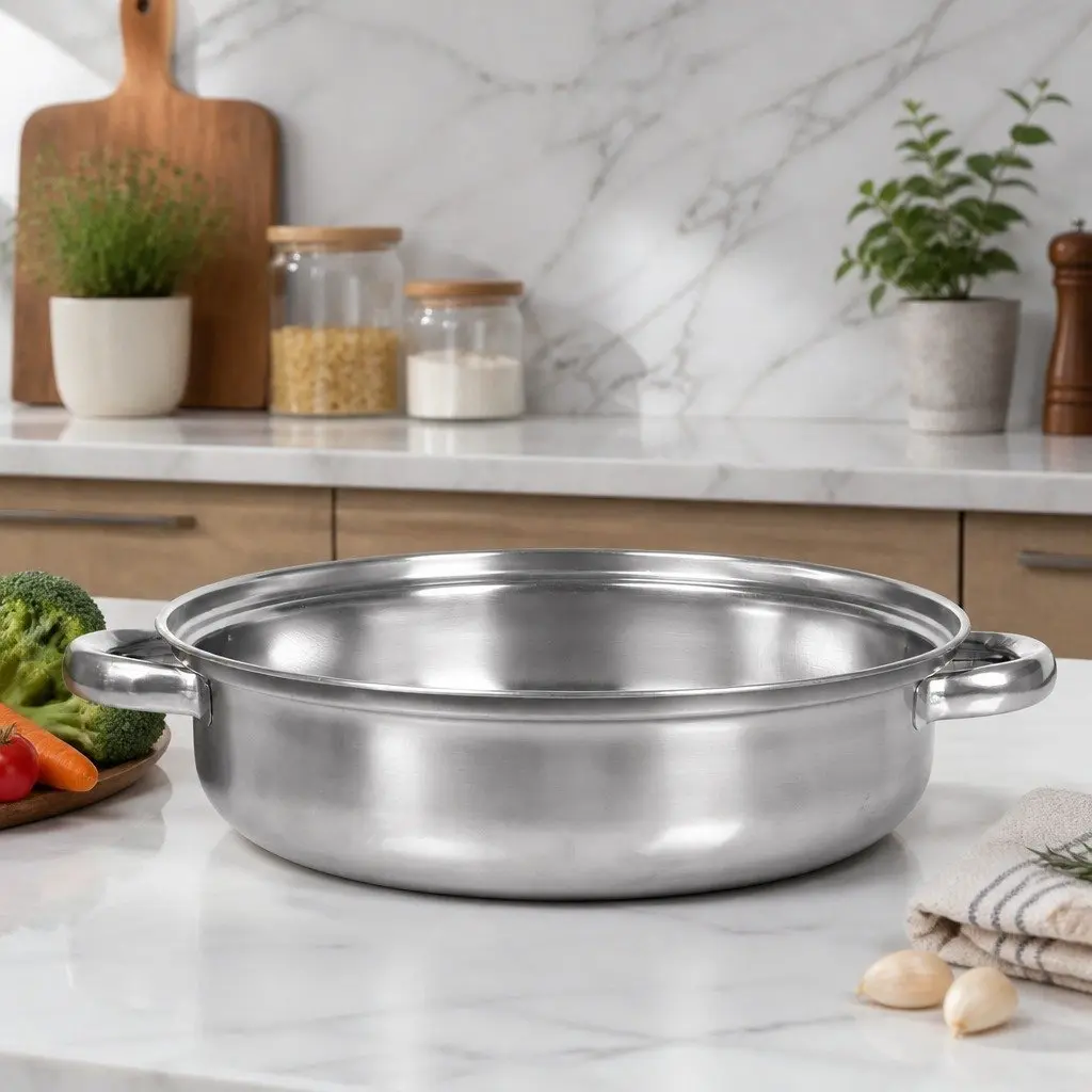 Stainless Steel 3 Layer Steamer Silver 27cm Glass Lid Cooking Kitchen
