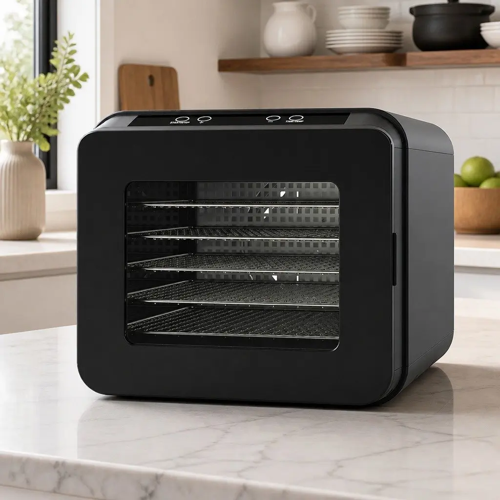 Food Dehydrator Black 6 Trays Digital Temperature Control