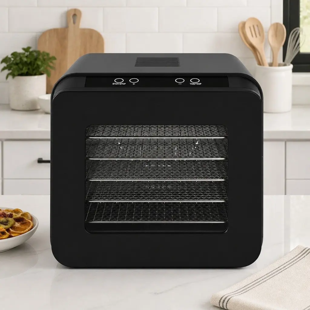 Food Dehydrator Black 6 Trays Digital Temperature Control