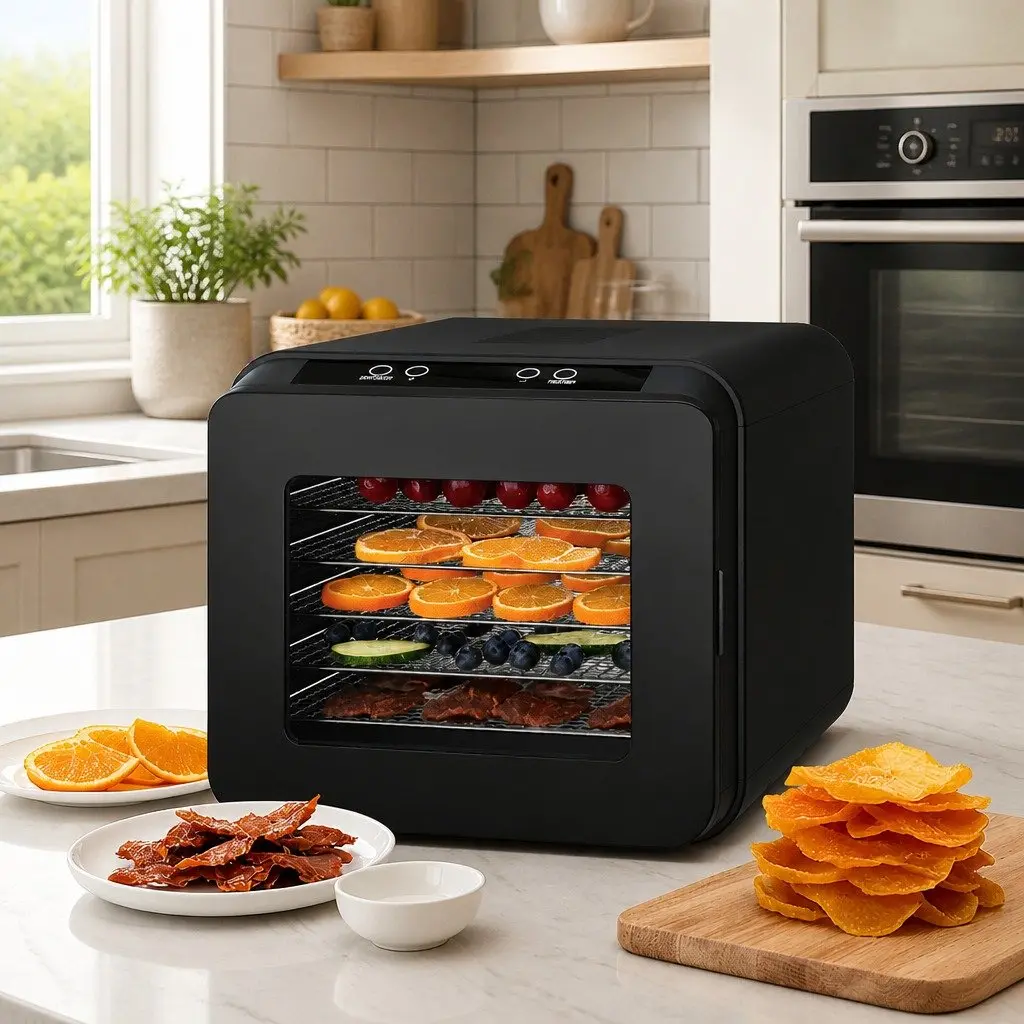 Food Dehydrator Black 6 Trays Digital Temperature Control