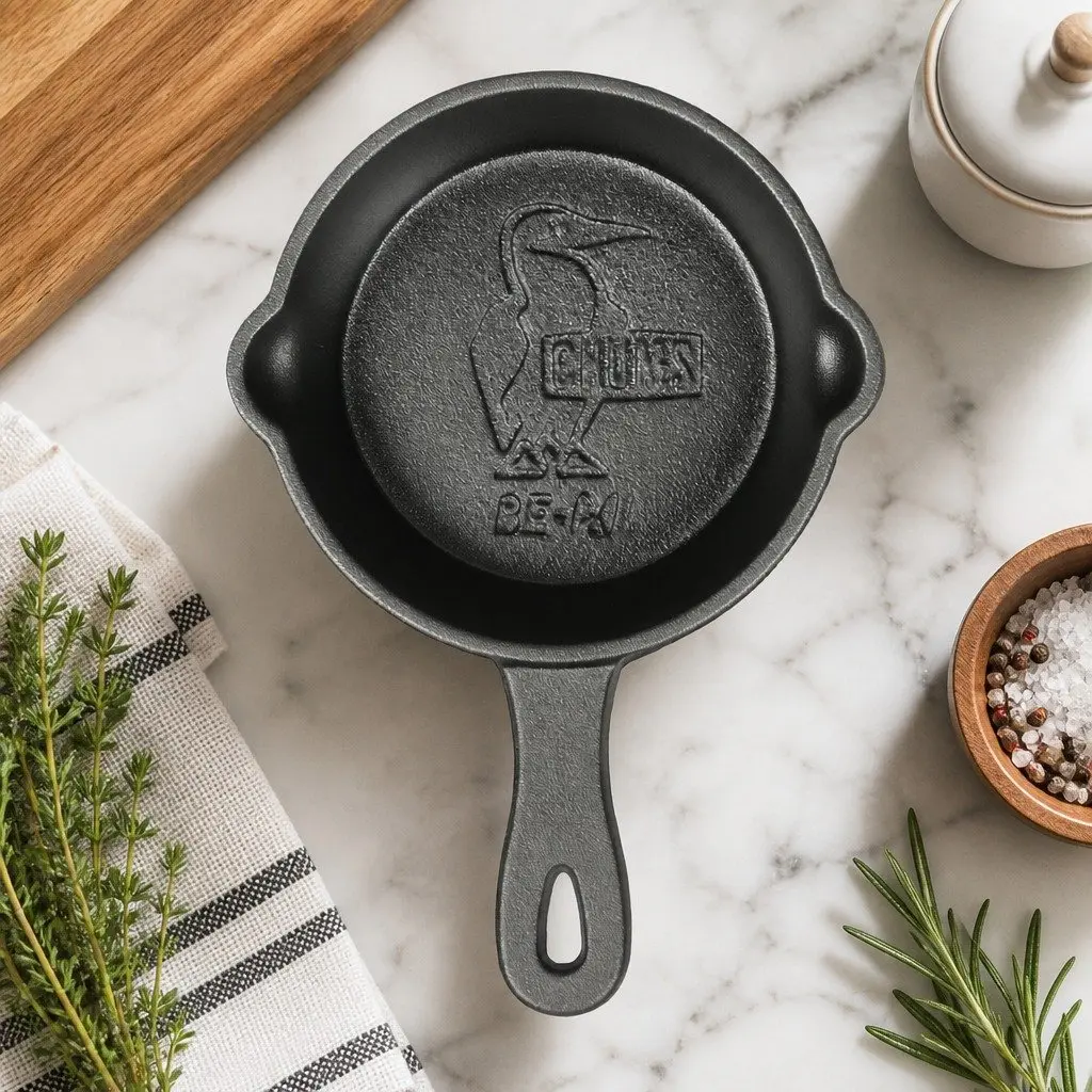 Mini Cast Iron Frying Pan Set Black 8.5cm Non-Stick Cookware