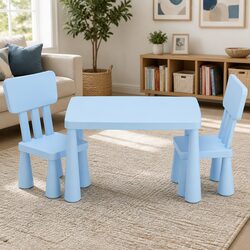 Blue Kids Table and Chairs Set for Fun and Learning