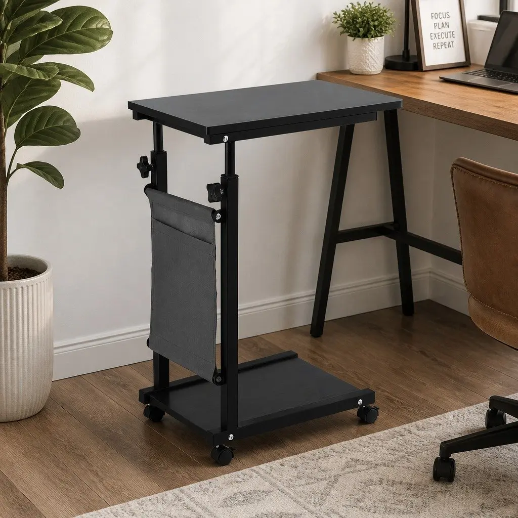 Mobile Laptop Desk Height Adjustable Workstation Portable Computer Table 48CM