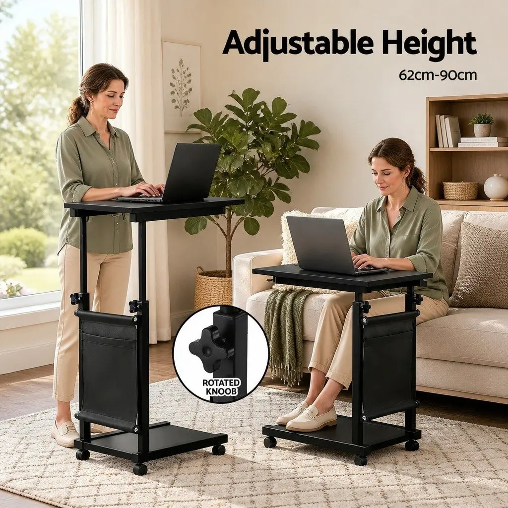 Mobile Laptop Desk Height Adjustable Workstation Portable Computer Table 48CM