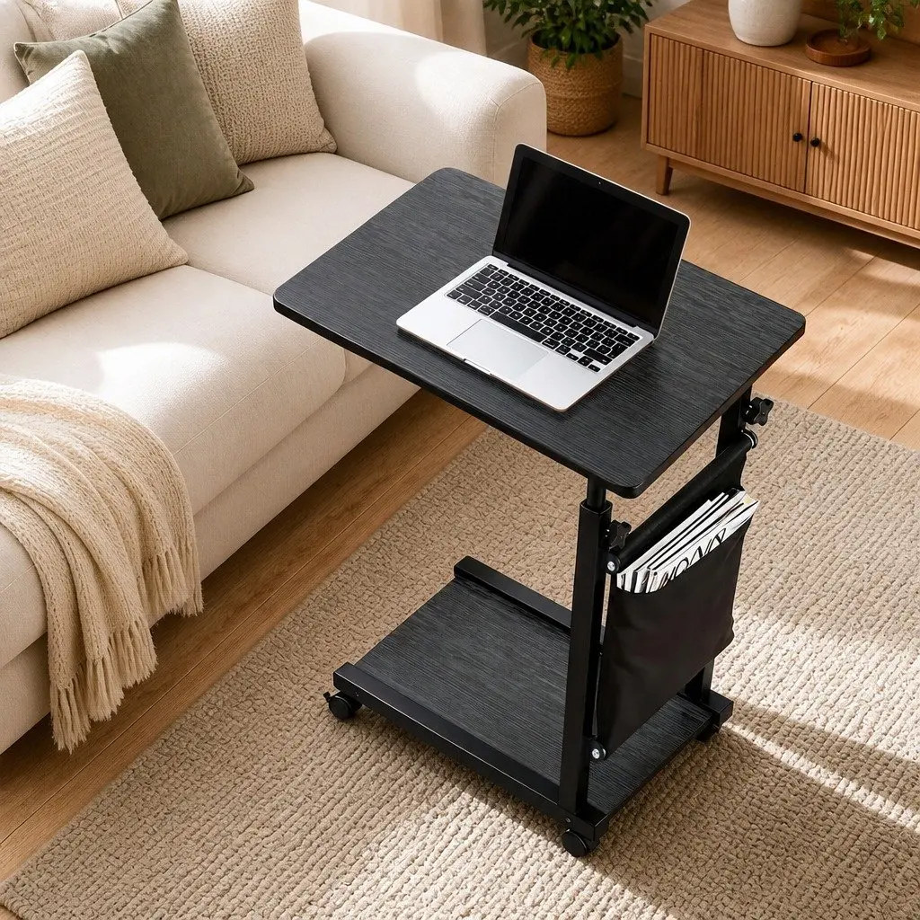 Mobile Laptop Desk Height Adjustable Workstation Portable Computer Table 48CM