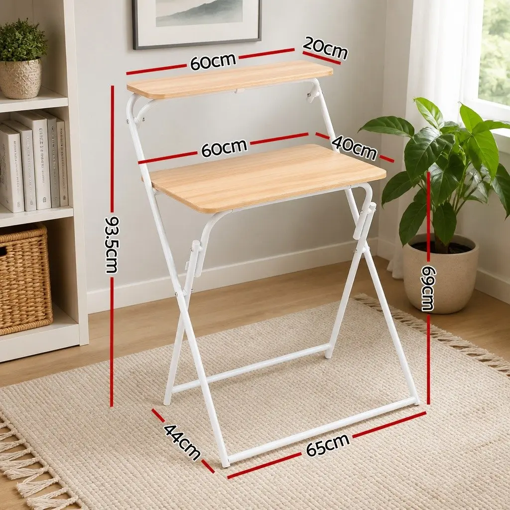 Foldable Laptop Desk Adjustable Computer Study Table Home Office Workstation
