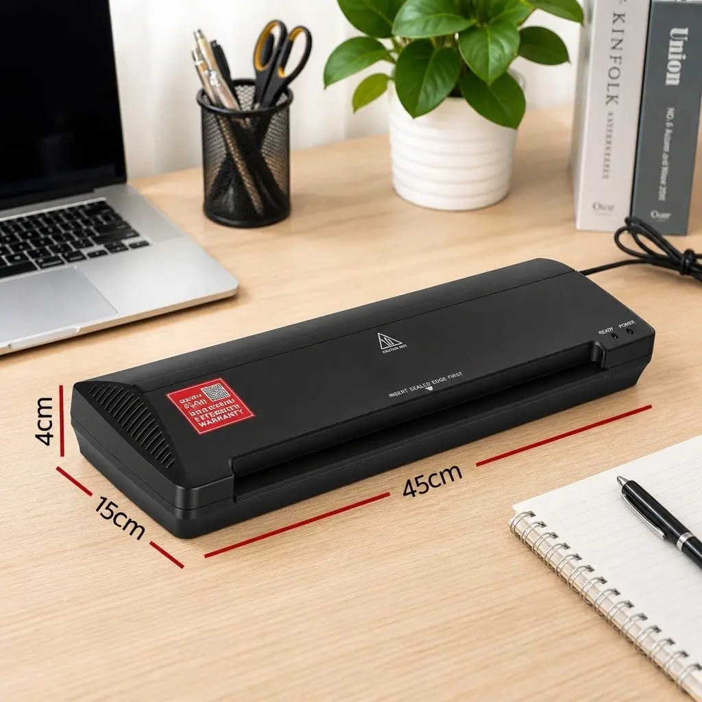 A3 Laminator Machine Black 340mm Dual Mode Hot Cold Fast Lamination Anti-Jam