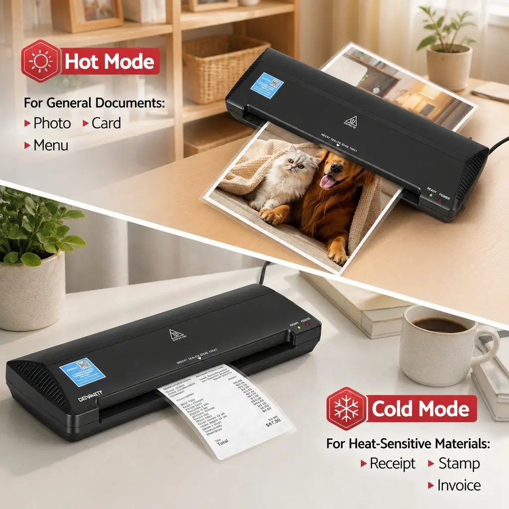 A3 Laminator Machine Black 340mm Dual Mode Hot Cold Fast Lamination Anti-Jam