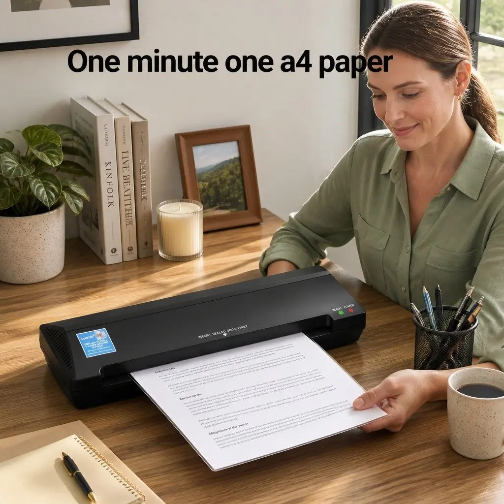 A3 Laminator Machine Black 340mm Dual Mode Hot Cold Fast Lamination Anti-Jam