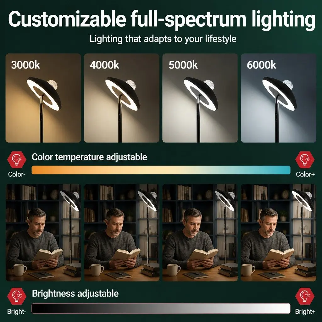 LED Floor Lamp Black 178cm Adjustable Torchiere with Galaxy Projector and Remote Control
