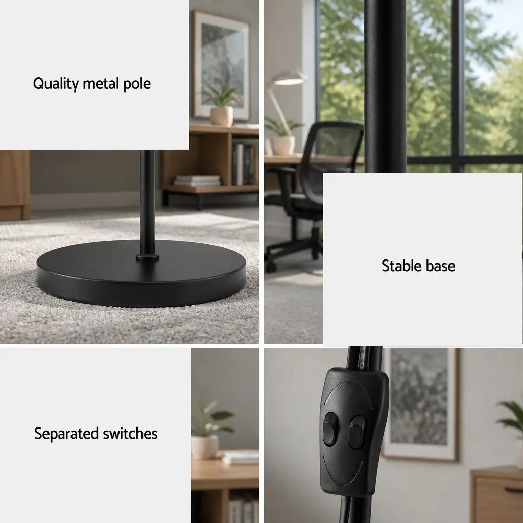Floor Lamp Mother and Child Design Modern Home Living Room Office Reading Black