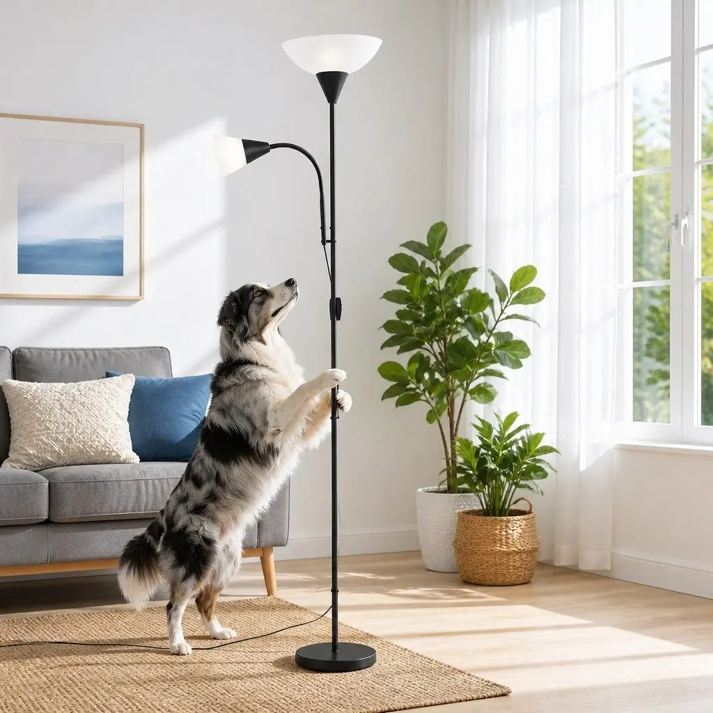 Floor Lamp Mother and Child Design Modern Home Living Room Office Reading Black