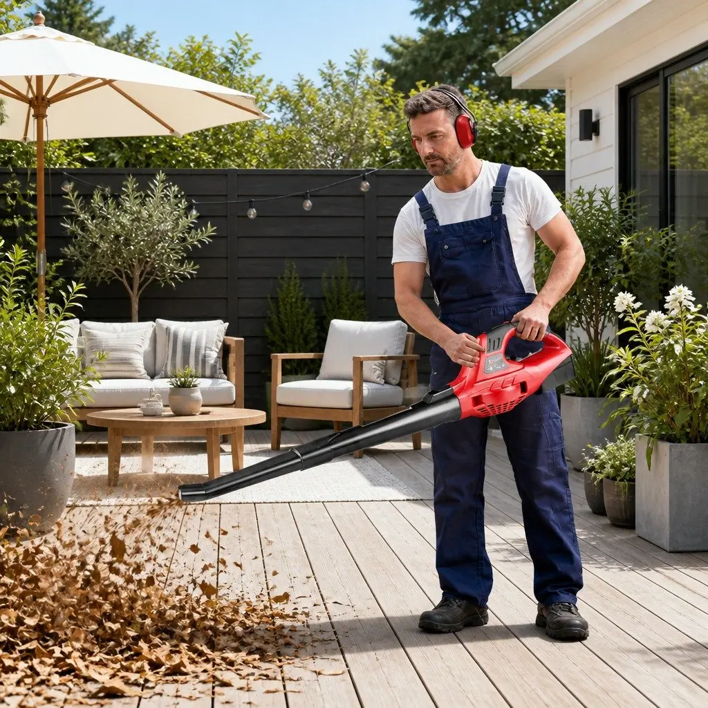 Cordless Leaf Blower Black 20V Lightweight Dual-Speed Nozzle