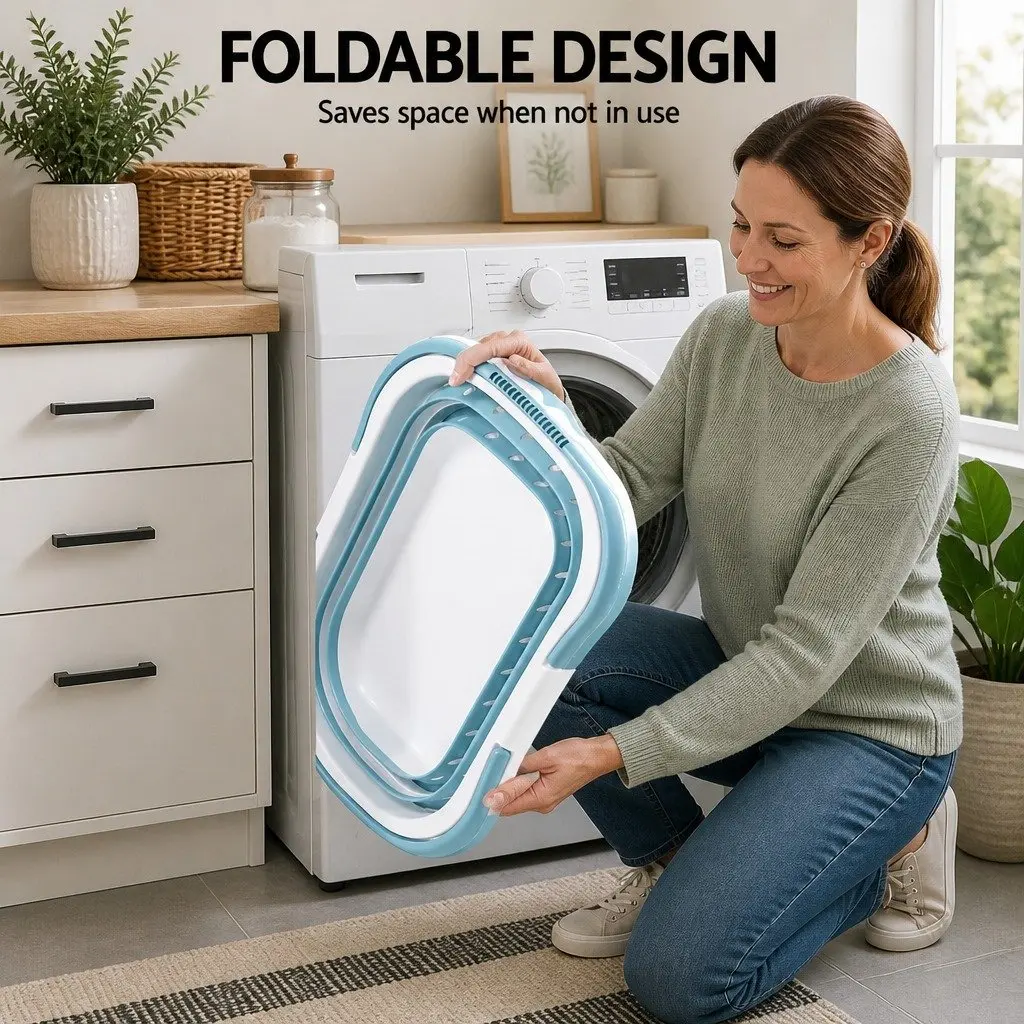 Large Foldable Laundry Basket Hamper Clothes Storage Organiser Ventilated