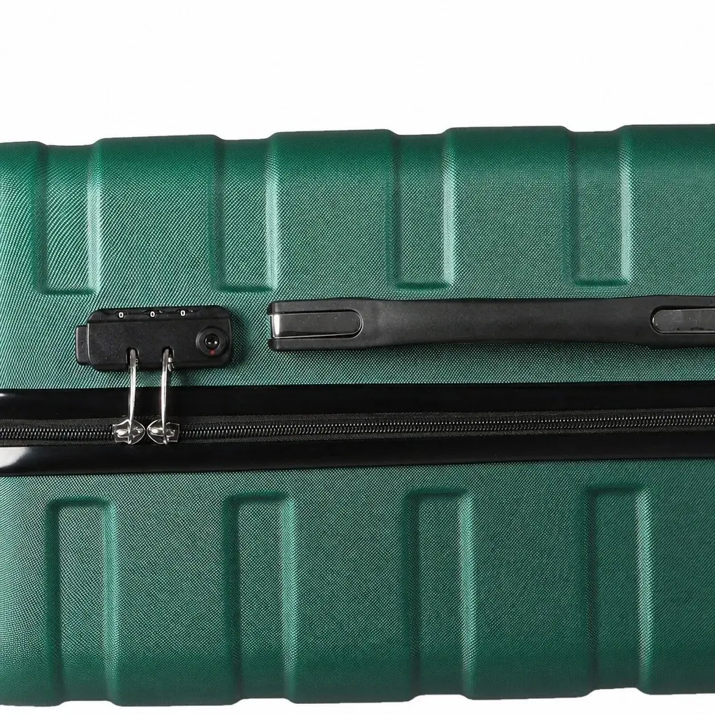 Carry On Luggage Case Green 20 Inch Hard Shell Suitcase with Combination Lock