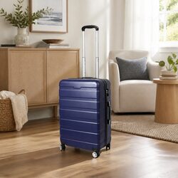 20 Inch Carry On Luggage Suitcase Cabin Bag Lightweight Travel Case Navy