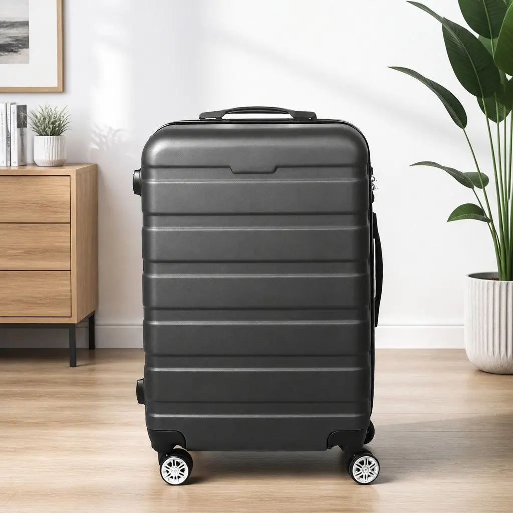 28" Luggage Suitcase Hard Shell Spinner Wheels Retractable Handle Rose Gold