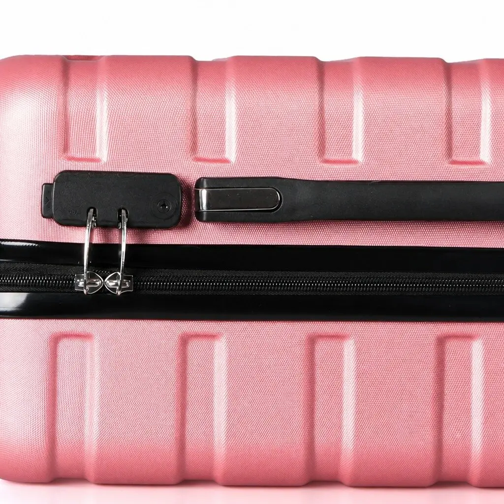 28 Inch Luggage Suitcase Rose Gold Hard Shell Expandable Travel Case