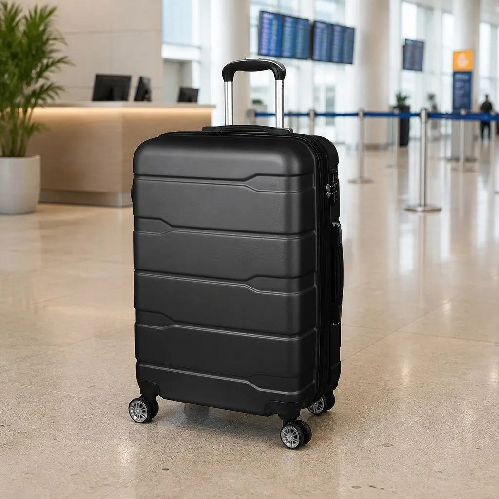 28 Inch Expandable Hard Shell Suitcase Rose Gold Lightweight 360° Wheels