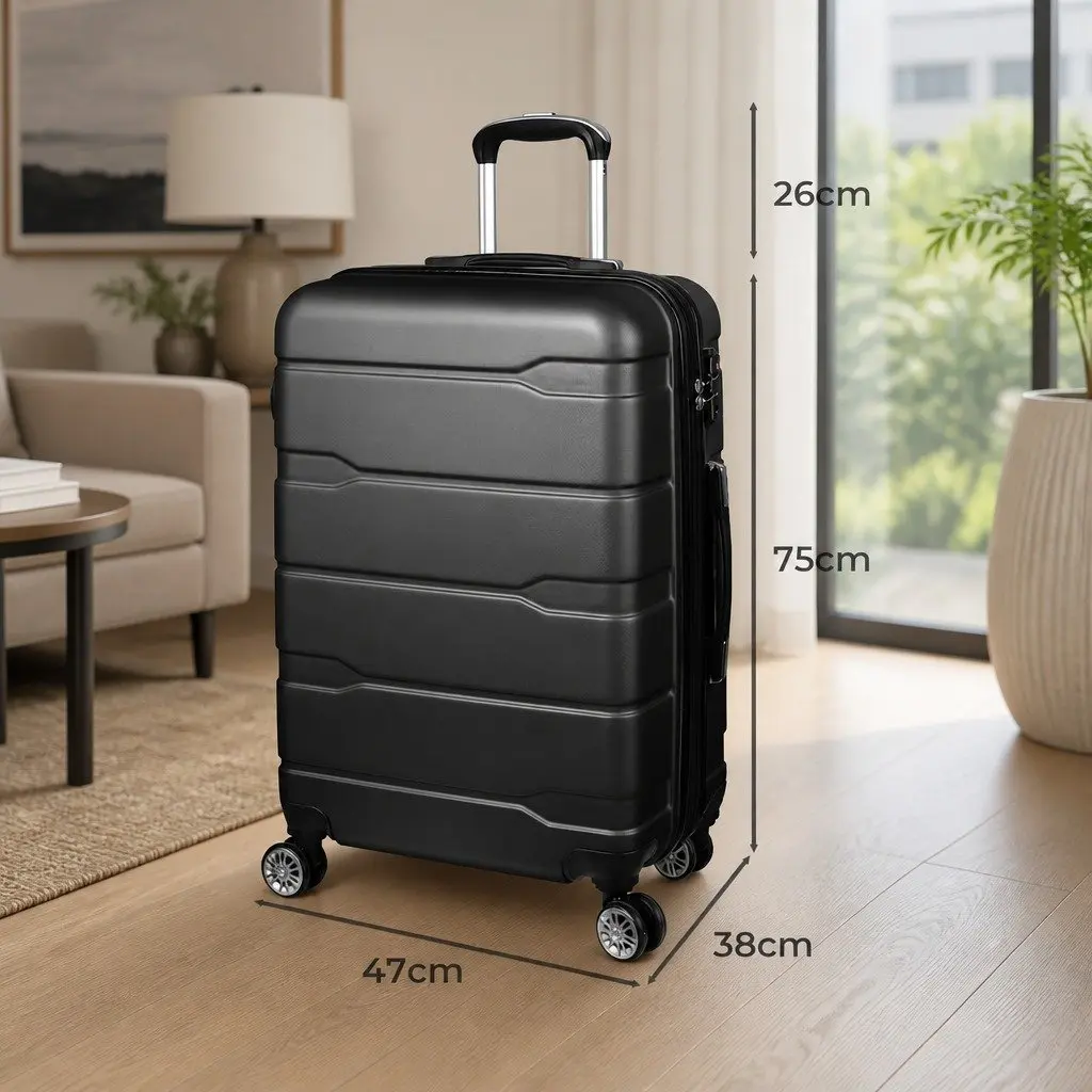 28 Inch Expandable Hard Shell Suitcase Rose Gold Lightweight 360° Wheels