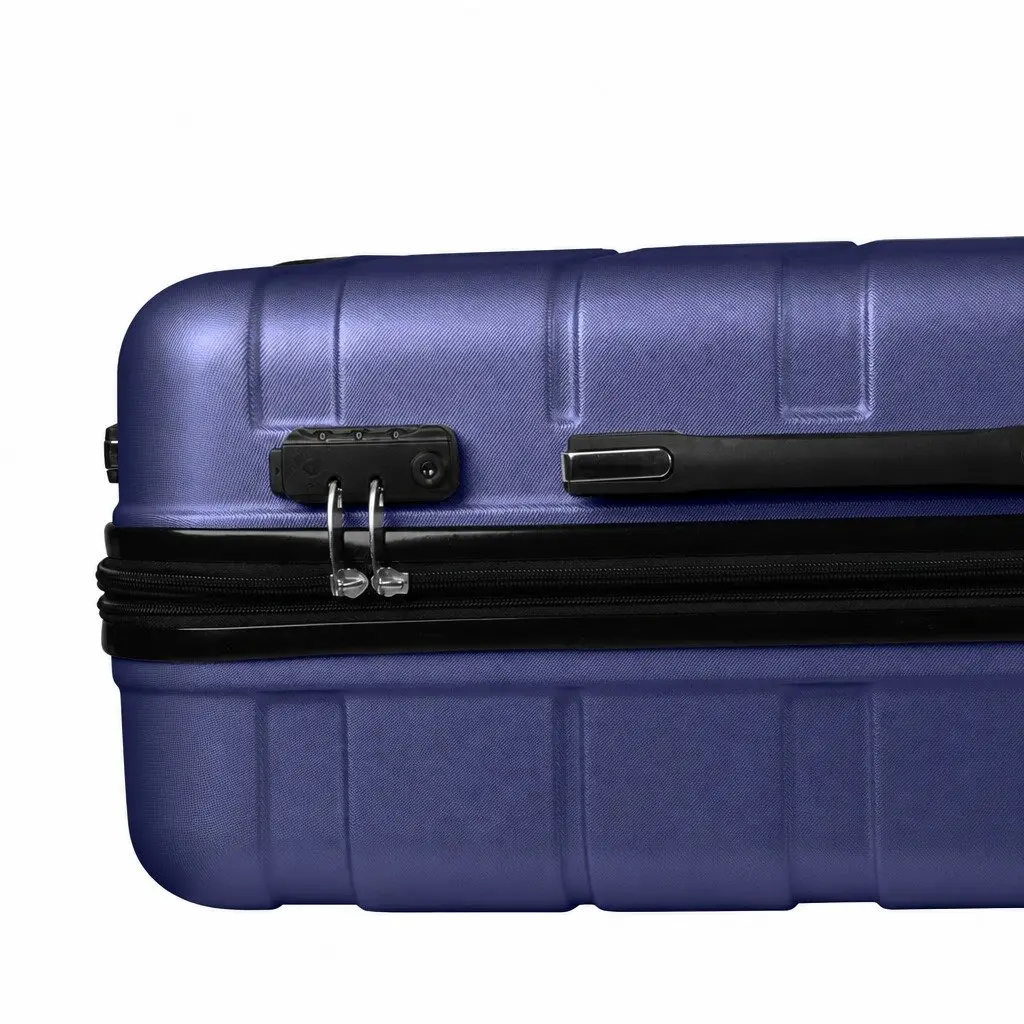 28 Inch Expandable Hard Shell Suitcase Navy Lightweight 360 Degree Spinner Wheels Combination Lock