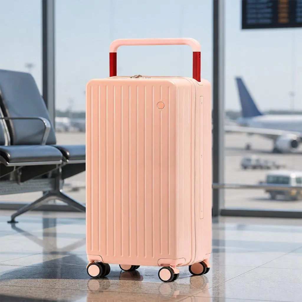 Luggage Hard Case Pink 26 Inch Wide Handle Suitcase with TSA Lock
