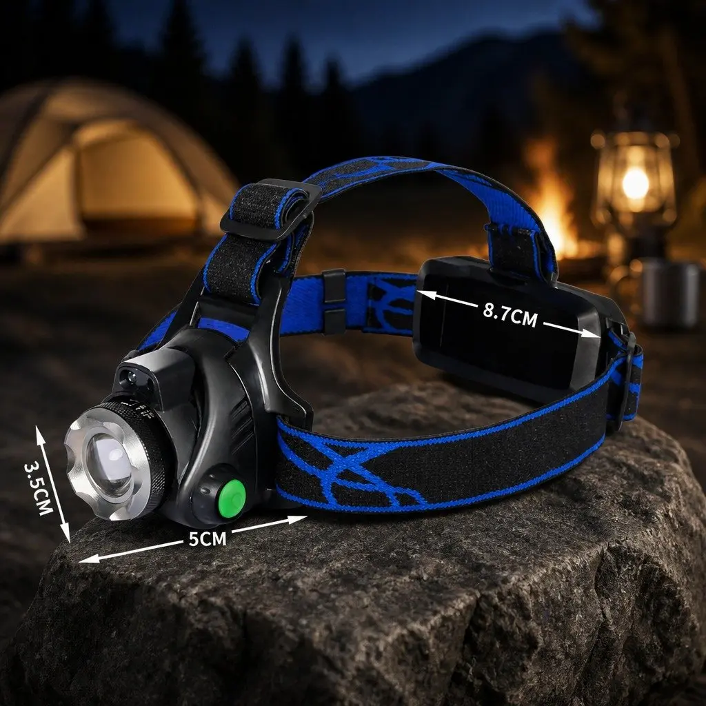 LED Headlamp Flashlight 140 Lumens Headlight Rechargeable Outdoor Sports