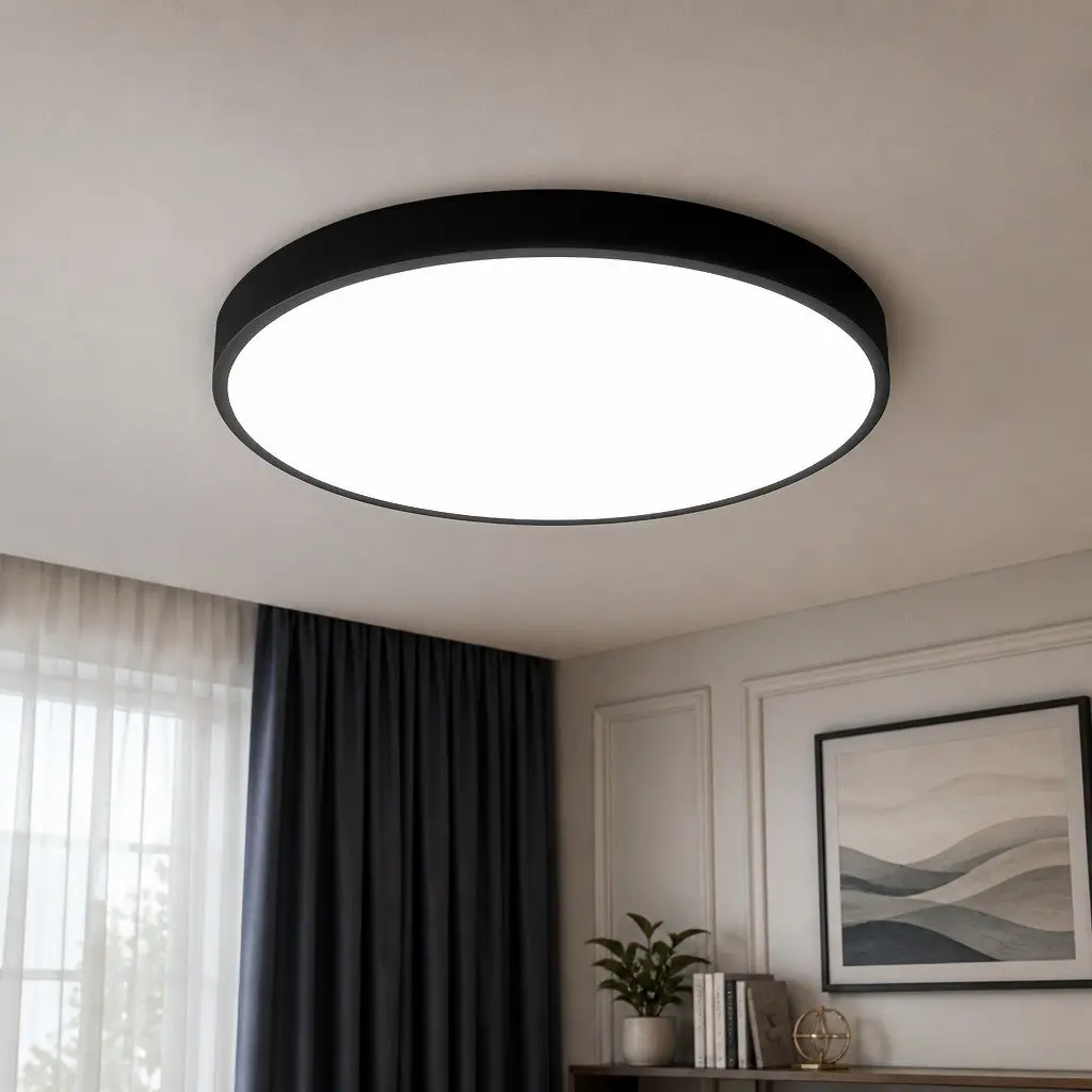 LED Ceiling Down Light Black 30W Ultra-Thin Flush Mount Panel