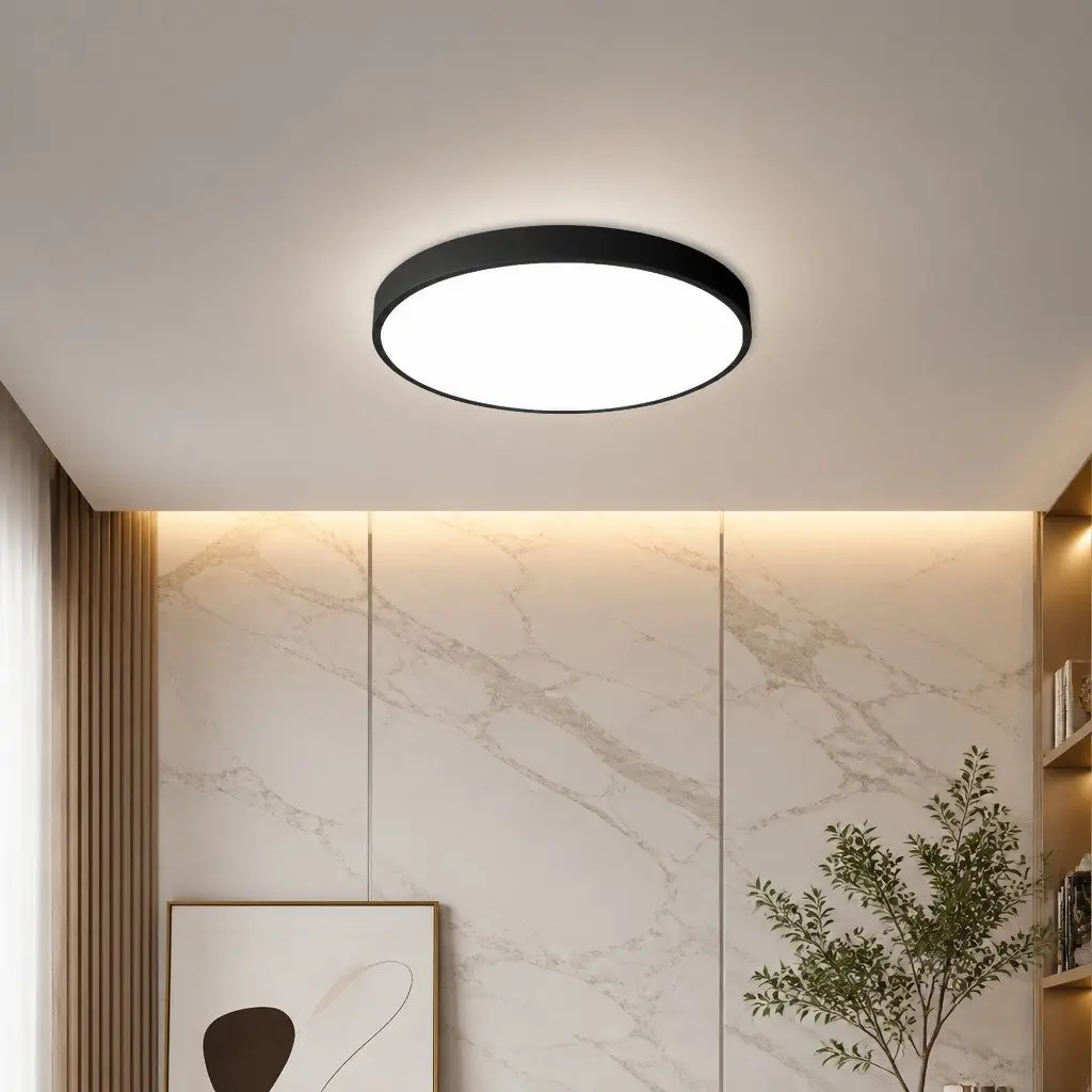 LED Ceiling Down Light Black 30W Ultra-Thin Flush Mount Panel