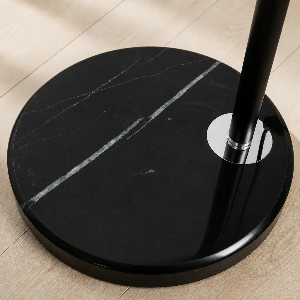 Modern LED Floor Lamp Stand Reading Light Adjustable Arm Marble Base Black