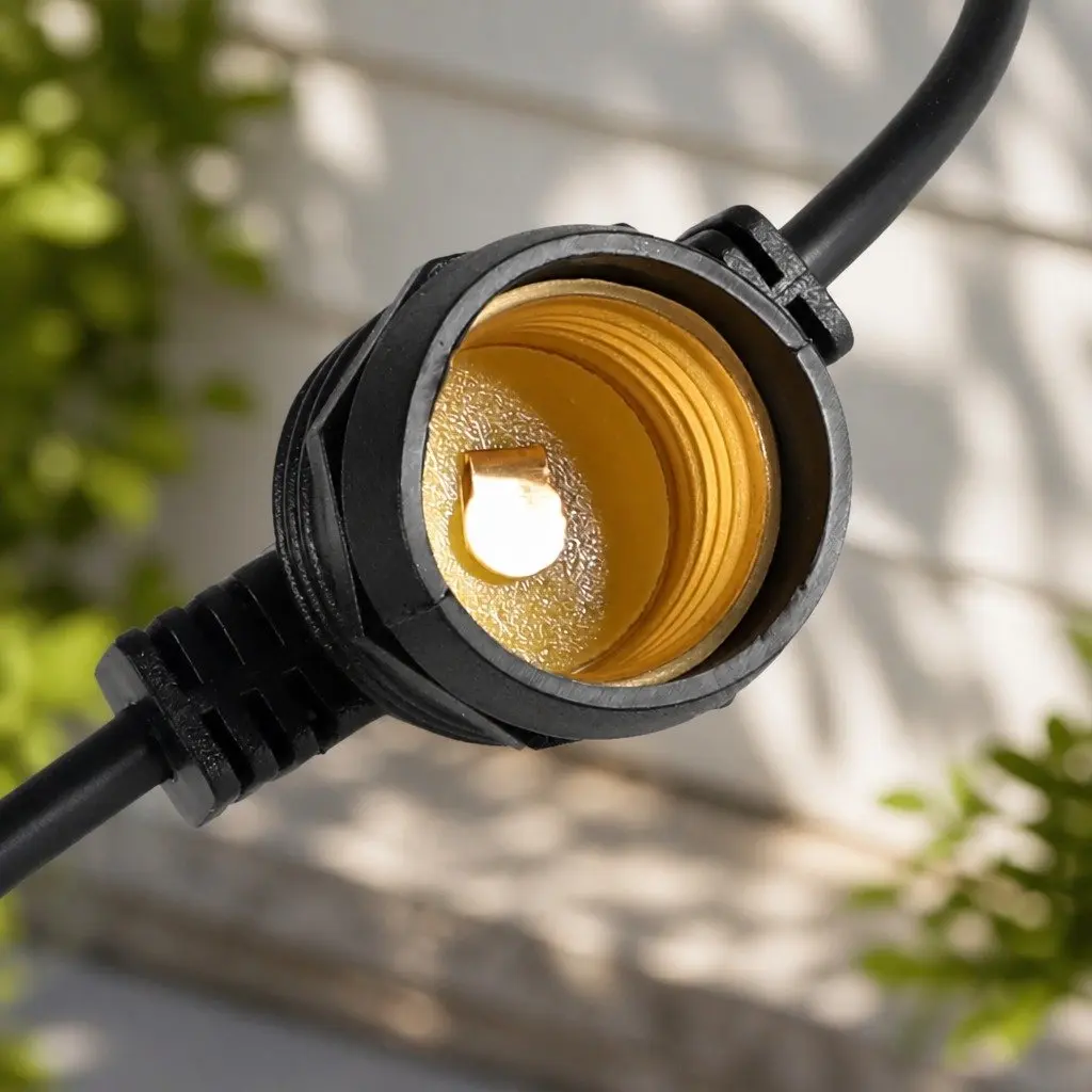 Festoon String Lights Warm White 30M 30 LED Bulbs Outdoor IP44