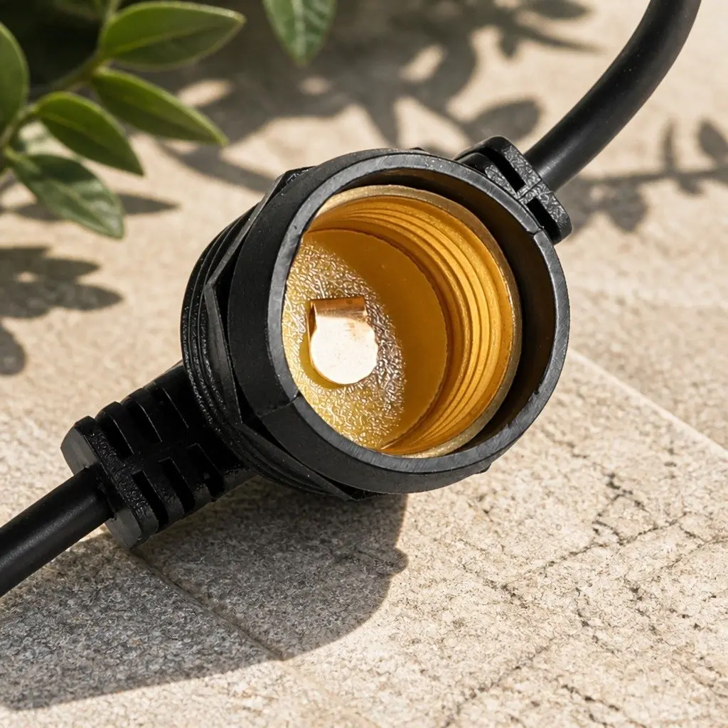 Festoon String Lights Warm White 50M 50 Bulbs Outdoor Indoor LED
