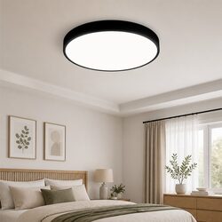 Sleek 36W Dimmable LED Ceiling Light in Black
