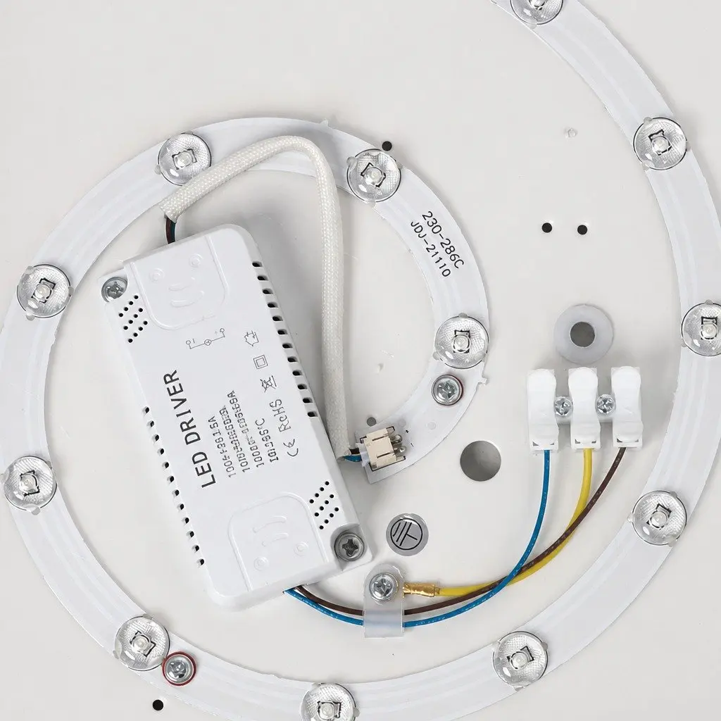 LED Ceiling Light 36W 3-Colour Ultra-Thin 5CM Round Flush Mount Warm Neutral