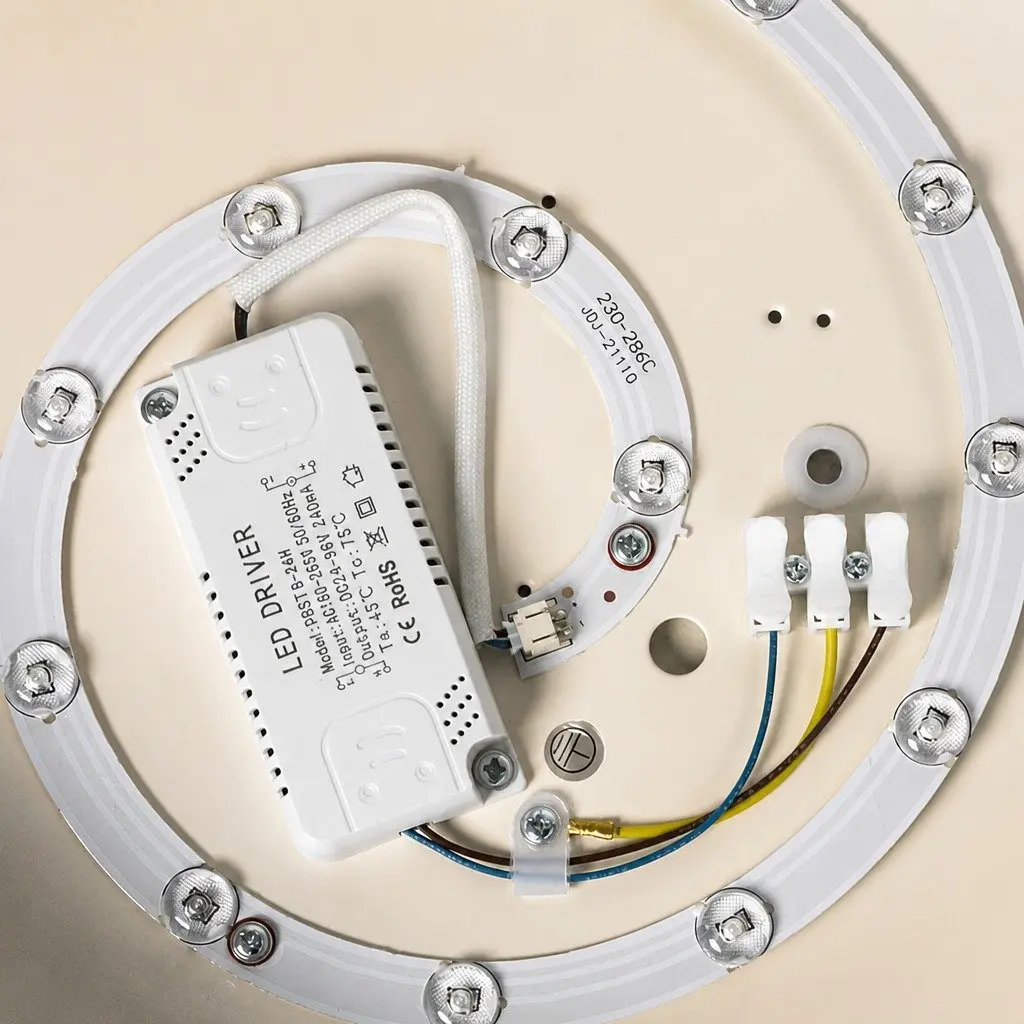 LED Ceiling Light 60W 3-Colour Temperature White Round Flush Mount Fixture
