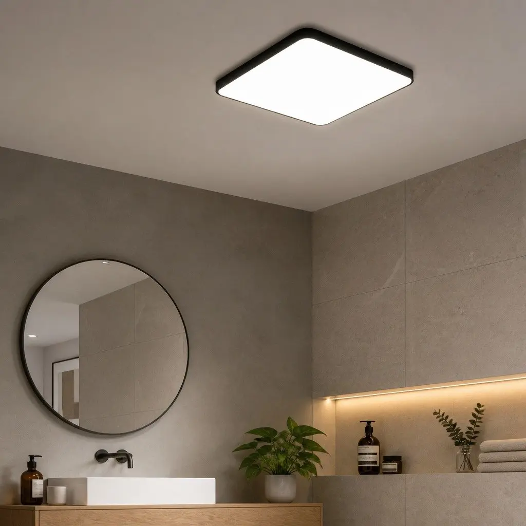 LED Ceiling Light Black 30cm 36W 3-Colour Modern Flush Mount Fixture