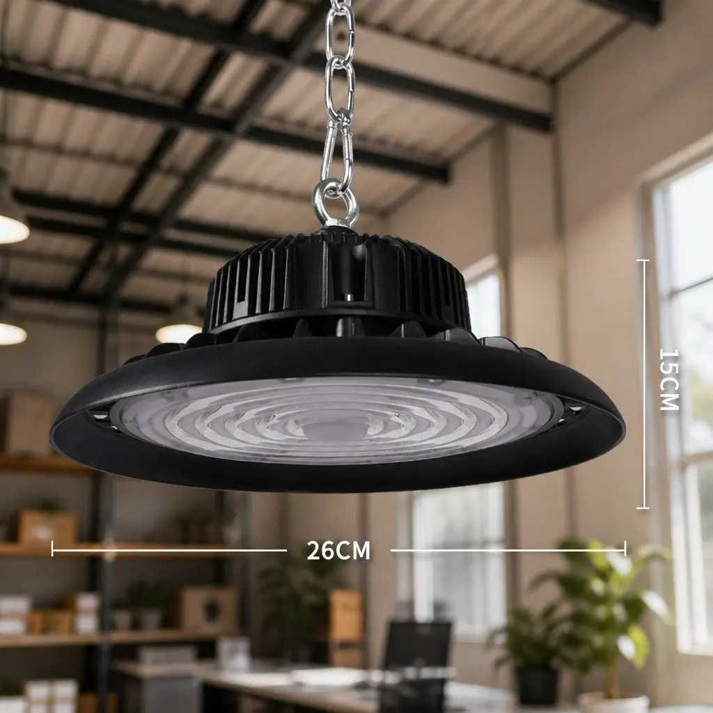 100W UFO High Bay LED Light Commercial Warehouse Workshop Gym Bright Lighting