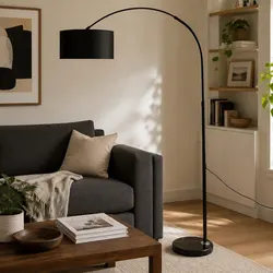 Compact LED Floor Lamp with Adjustable Features