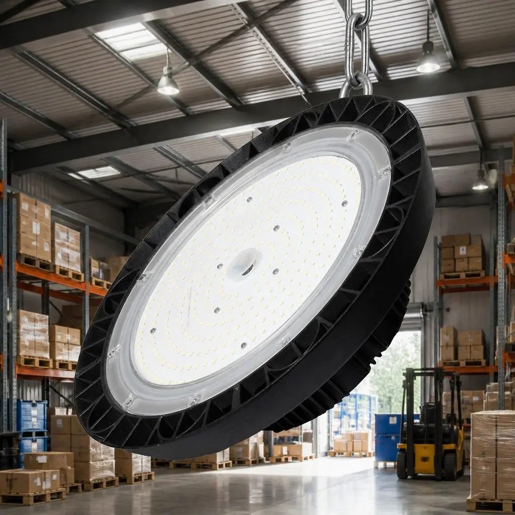 UFO LED High Bay Light 200W Warehouse Shop Lighting Fixture Bright Work Area