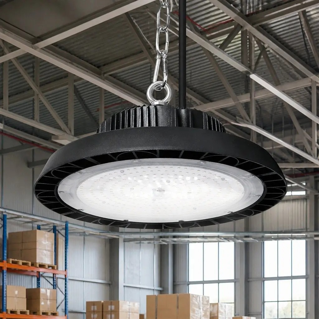 UFO LED High Bay Light 200W Warehouse Shop Lighting Fixture Bright Work Area