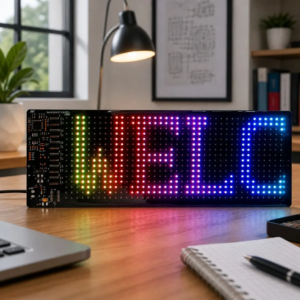 Programmable LED Matrix Panel Car Display Sign APP Control Bluetooth USB Powered