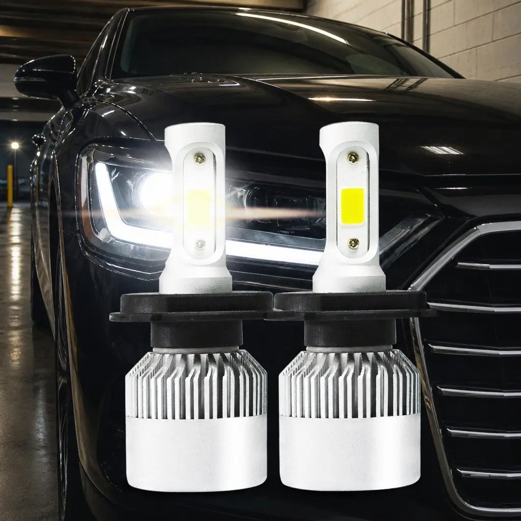LED Headlight Bulbs H4 6500K White High Brightness Plug and Play Waterproof Shockproof