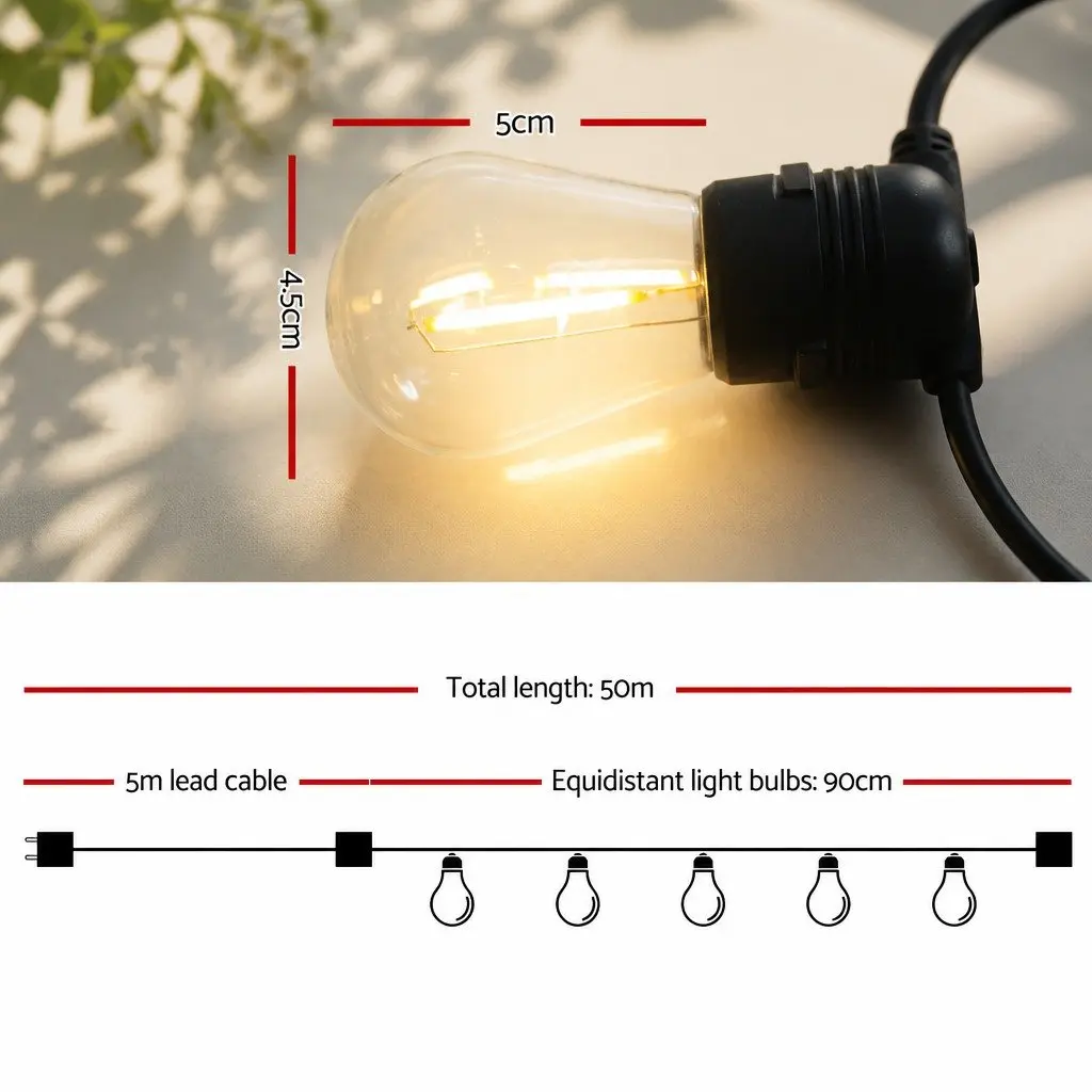 50m Festoon String Lights