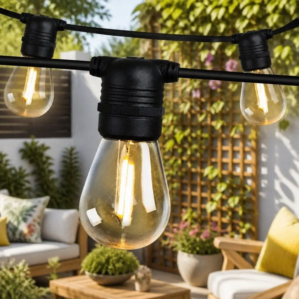 77m LED Festoon Lights with 80 Warm White Bulbs