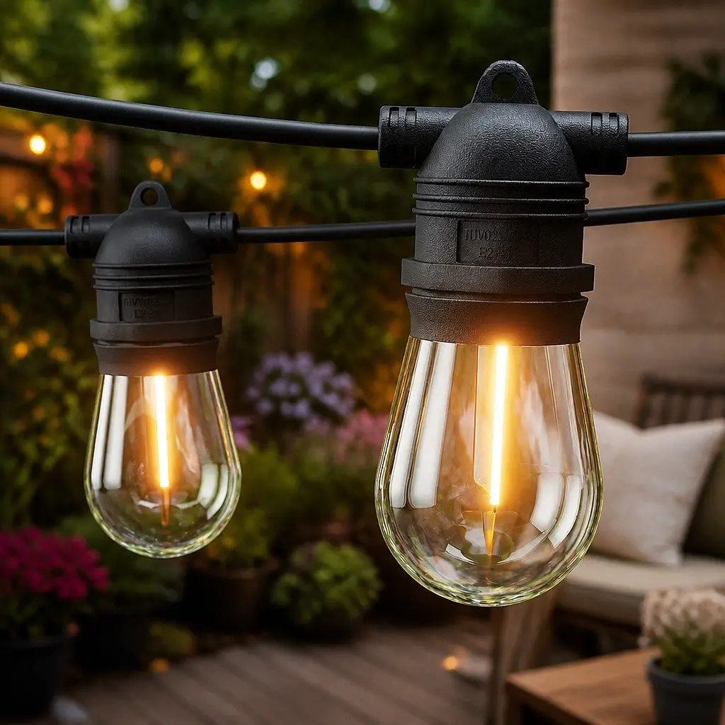 Festoon Lights 82m Warm White 90 Bulbs Outdoor Suitable for Christmas Garden Party Decor
