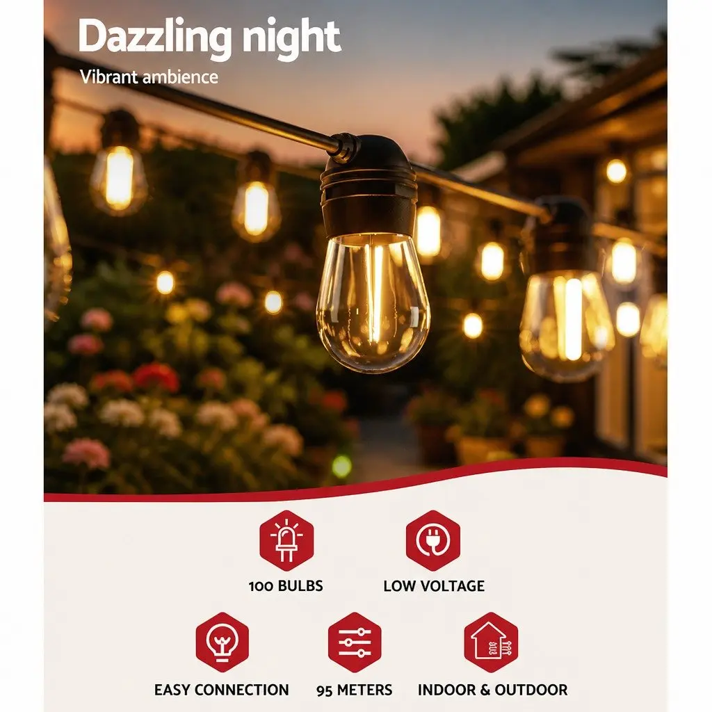95m Festoon Lights
