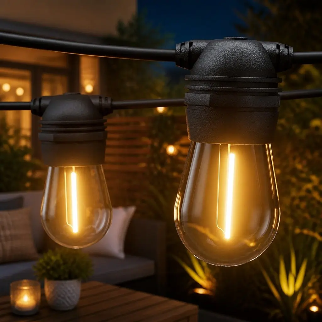 32m Solar Festoon Lights